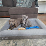 Orthopedic Memory Foam Bed + Pullover Blanket Cover