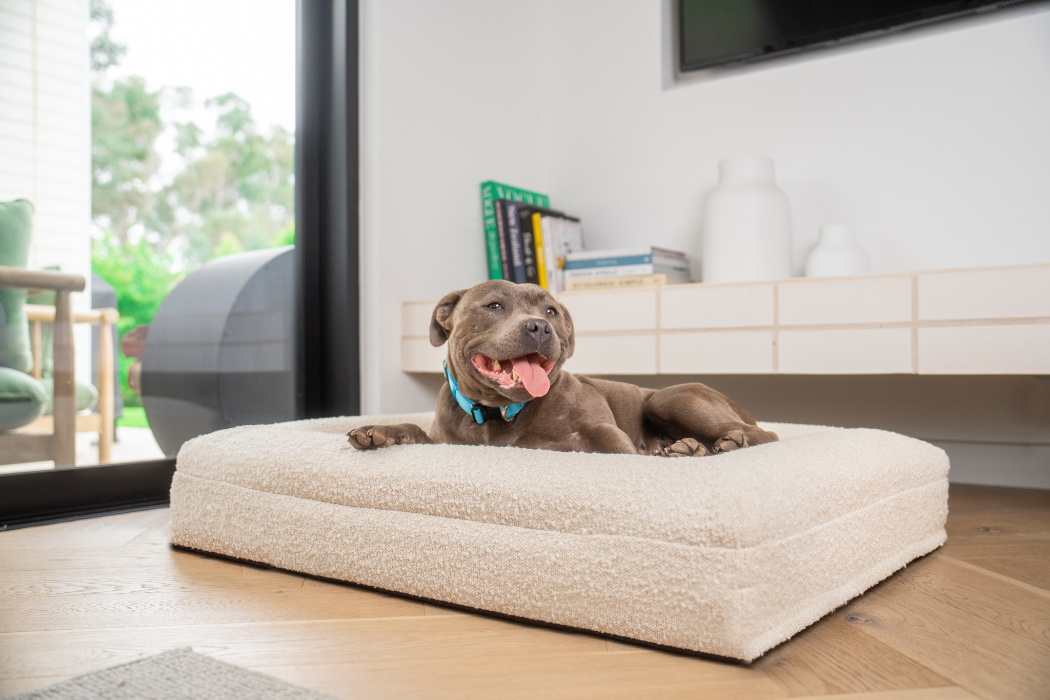 Orthopedic Memory Foam Bed + Bouclé Cover