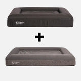 Orthopedic Memory Foam Bed + Durable Bed Cover Combo
