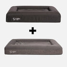 Orthopedic Memory Foam Bed + Durable Bed Cover Combo shown on a white background.