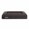 Minimalist studio shot of an Orthopedic Memory Foam Bed with durable bed cover on a white background