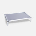Chew-proof outdoor dog bed displayed on a white background.