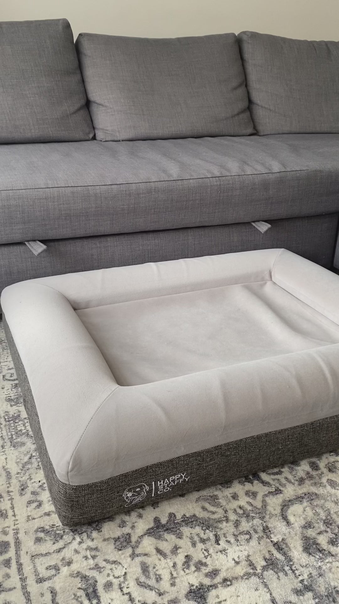 Orthopedic Memory Foam Bed + Pullover Blanket Cover
