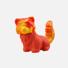 Red and orange PowerFlex red panda dog toy isolated on white background